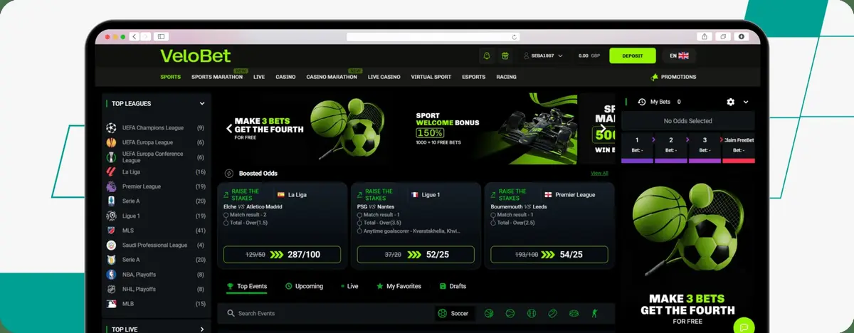 VeloBet Screenshot 1